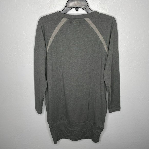 Prana Ashy Gray Long Sleeve Rosie Sweatshirt Dress - Picture 4 of 5